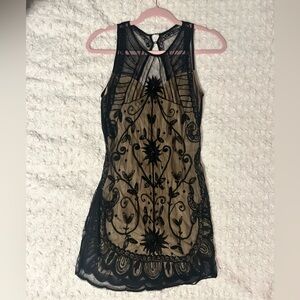 Abercrombie black dress with embroidery & beading Details
